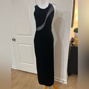 Vintage Thea Dora Black formal sheer details Dress